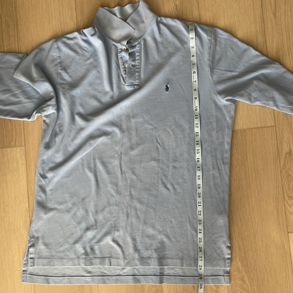 Ralph Lauren Shirt Adult XL Light Blue Polo Blue Pony Long Sleeve Men's. - Picture 8 of 9
